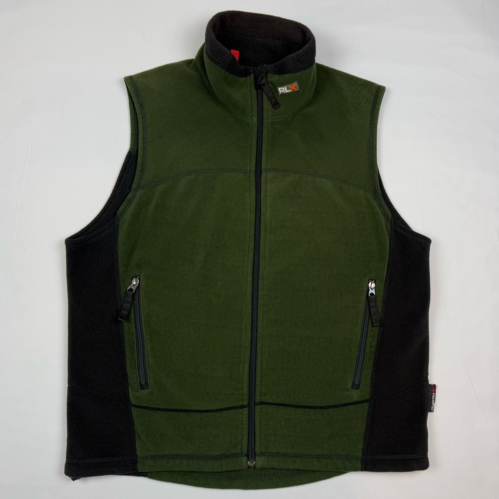 Vtg RLX Polo Sport Ralph Lauren Mens Fleece Vest Sz Large 90s Made in USA C5